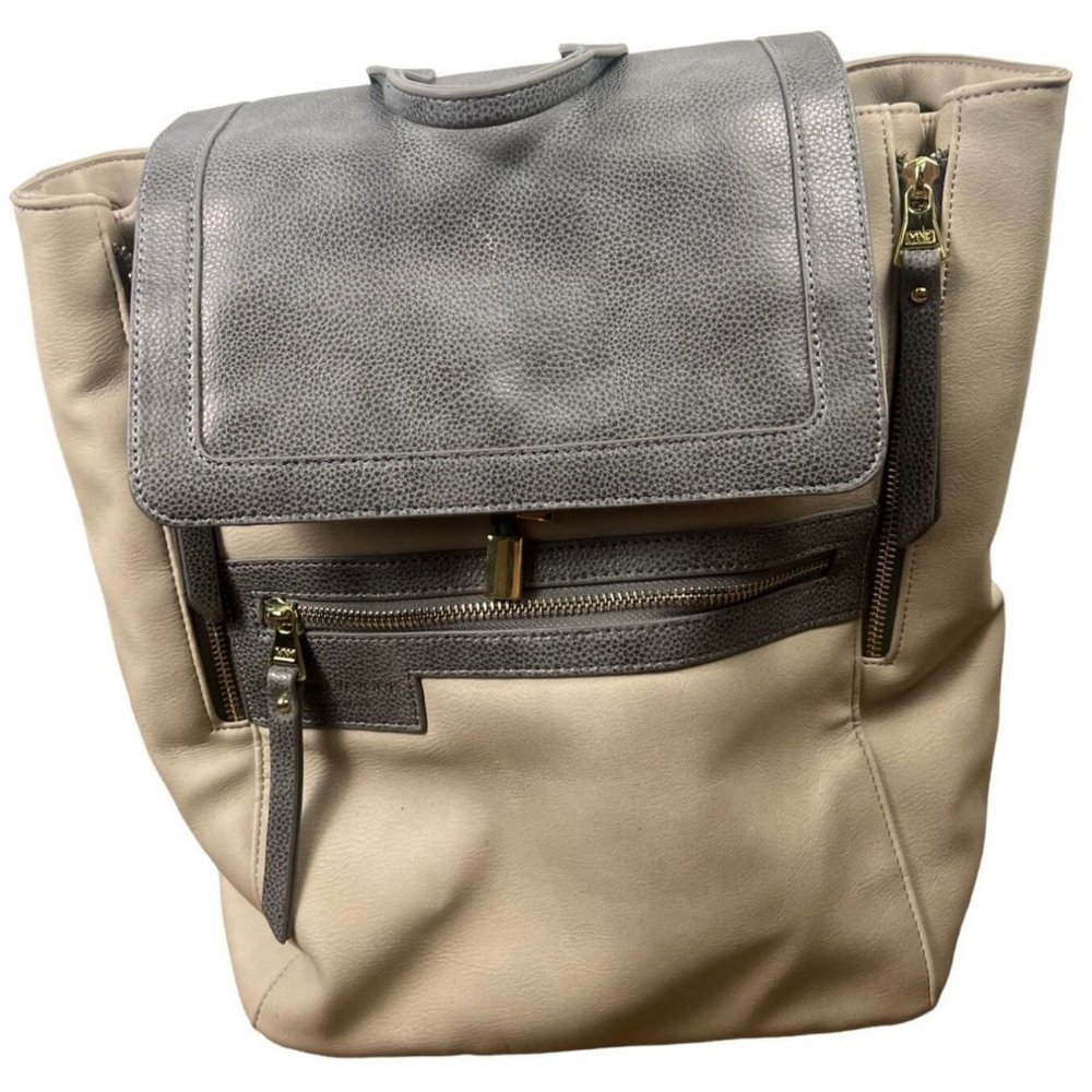 𝅺MARC New York Andrew Marc ivory and gray backpack purse size Large